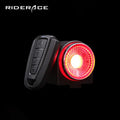 RIDERACE Road Bike Tail Light Anti-theft Alarm Smart USB Charging Warning Cycling Rear Light Adjustable Bicycle Flash Tail Lamp