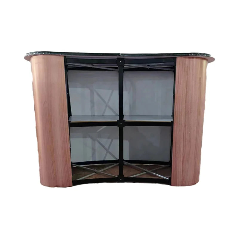Factory Custom Trade Show Advertising Aluminum Tube Portable Promotional Table Pop up Display Table Counter Table