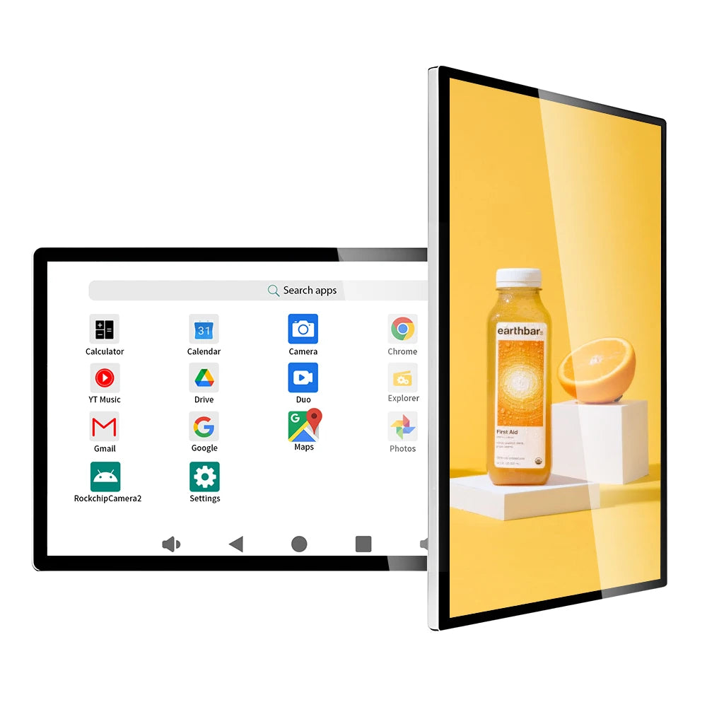 Wifi Digital Signage Screen with Cloud-Based CMS Wall-Mounted LCD for Retail Advertising 3-Year Warranty