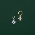 Vintage S925 Inlay Geometric Zircon Pendant for Permanent Jewelry Making Tiny Gold Vermeil Charms