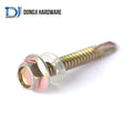 Dongji OEM ODM DIN7504K Hex Head Self Tapping Screw Stainless Steel Computer Self Drilling Screw Titanium Hex Flange Bolt