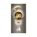 Modern Light Luxury Style Stars and Moon Decorative Painting Corridor Mural Vertical High-end Wall Art