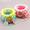 SC Hot Sale Trendy Children Bracelet Gift Creative Cake Heart Starfish Bracelet Cute Colorful Acrylic Beaded Bracelet for Kids