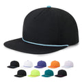 Wholesale Lightweight Breathable 5 Panels Flat Brim Caps Quick Dry Tie Bank Unisex Baseball Cap