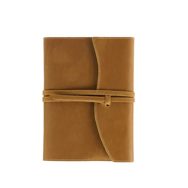 AIGUONIU Genuine Leather A6 Size Notebook Planner Book Cover Hardcover for Original MD Diary Journal Drawing Sketchbook