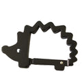 Animal Design Aluminum Alloy Black Hedgehog Portable Carabiner Keychains Ready Ship MOQ 1 Pcs Custom Logo Laser Engrave