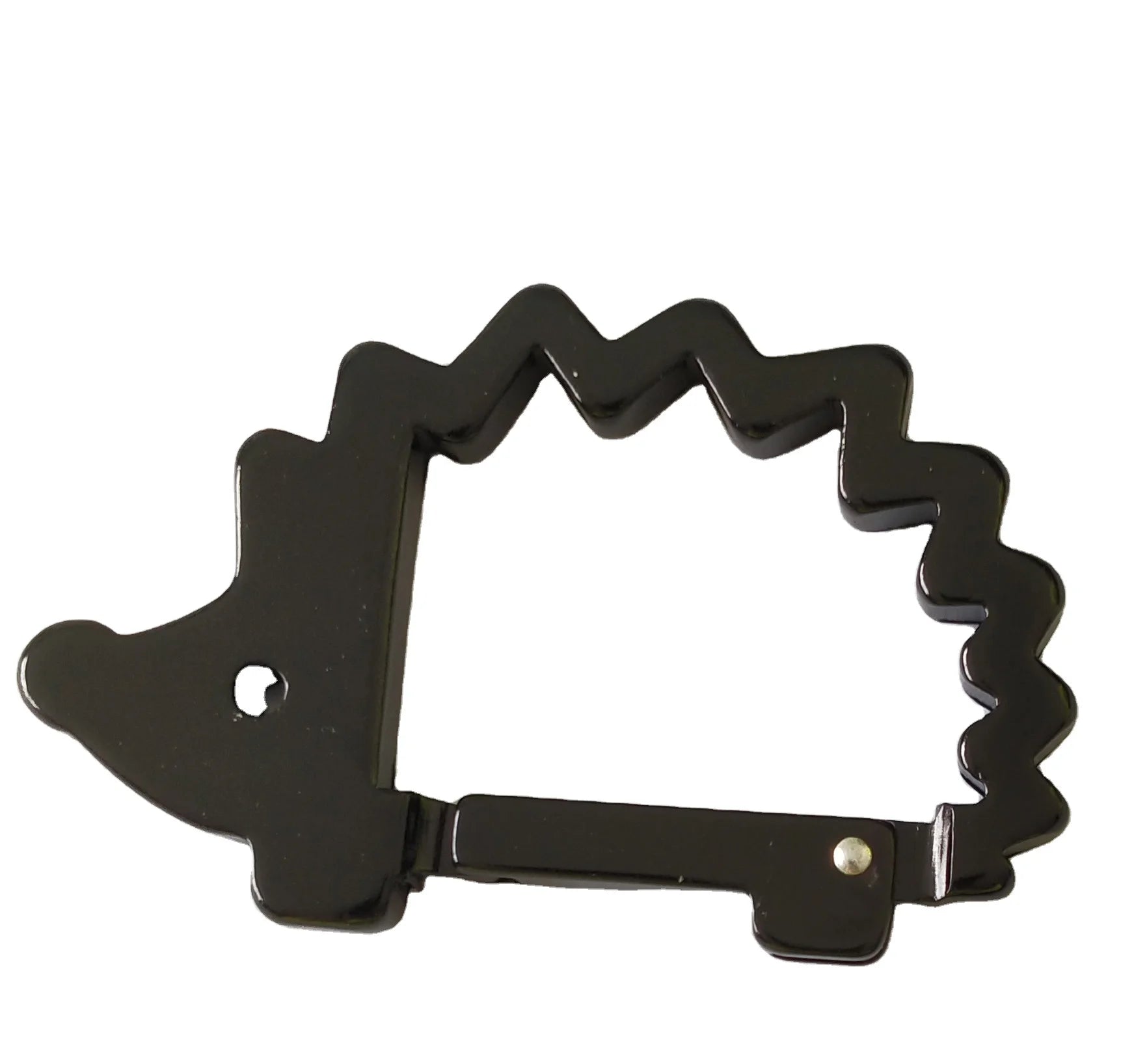 Animal Design Aluminum Alloy Black Hedgehog Portable Carabiner Keychains Ready Ship MOQ 1 Pcs Custom Logo Laser Engrave