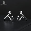 ICEBELA Wholesale Korean Fine Jewelry 925 Sterling Silver Cold Stylish Zircon Star Stud Earrings for Women