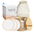 New Style Recyclable Bamboo Cotton Woven Adult Size Rounds  Washable Facial