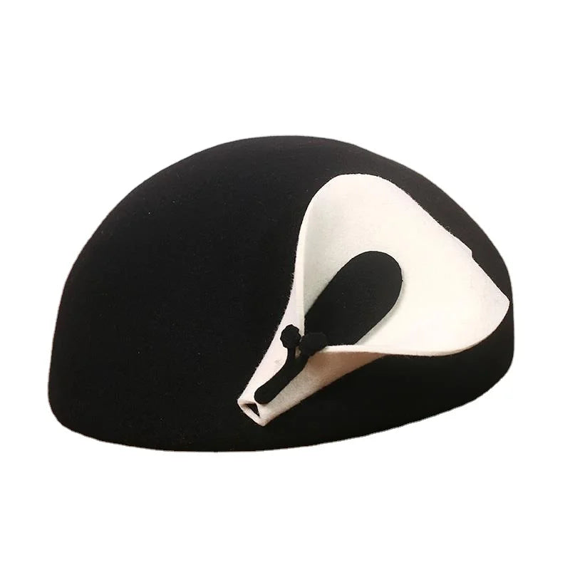 Fashion Elegant Women Ladies Wool Felt Pillbox Hats Women Church Derby Wedding Dress Beret Fascinators with Calla Lily