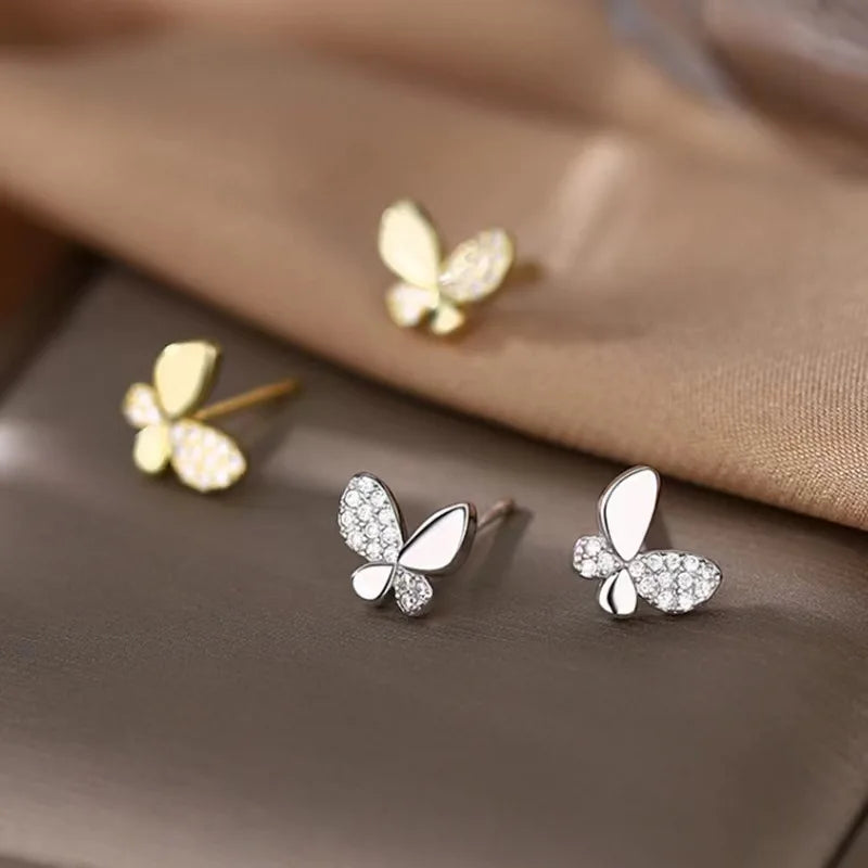 Fashion Jewelry 925 Sterling Silver butterfly Stud Earring Jewelry for Women 925 Silver Earring Piercing Jewelry Wholesale