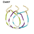 WT-MPB079 Women Elegant Tiny 2mm Ceramic and Freshwater Pearl Beads Bracelets Precious Tiny Vintage Style Bracelet