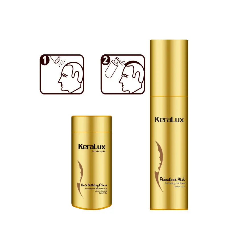 Keralux Hair Loss Treatment Set Natural Keratin Hair Fibers Spray for Hair Thickening Building Haircare Essentials 18 Colors