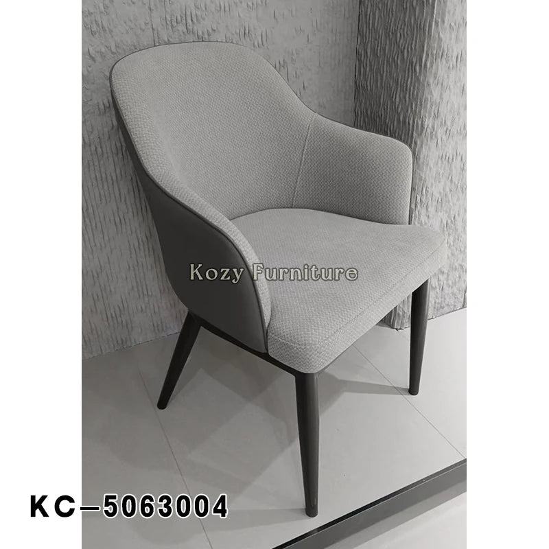 Hot Sale Golden Metal Legs Dining Chair Luxury Arm Dining Room Furniture Modern Leather Dining Chairs