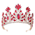 Korean Princess Crown Wedding Beauty Queen Headband Baroque Rhinestone Hair Crown