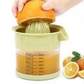 Kitchen Plastic Manual Hand Citrus Lemon Orange Juicer Lime Press Fruit Squeezer with Built-in Measuring Cup