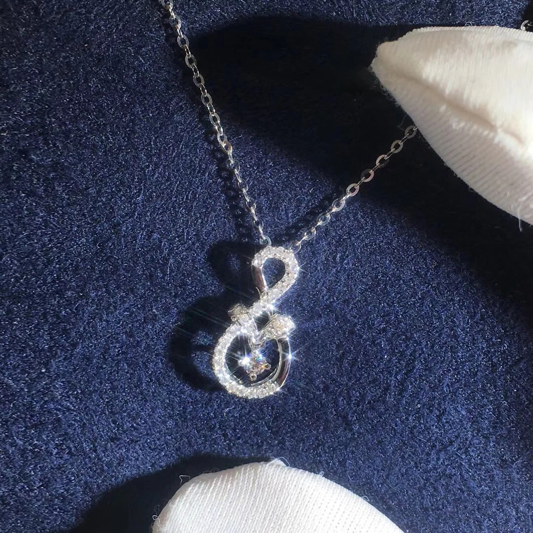 CAOSHI Classic Luxury Cubic Zirconia Silver Coating Pendant Necklace for Woman Simple Exquisite Fashion Pendant Necklace Jewelry