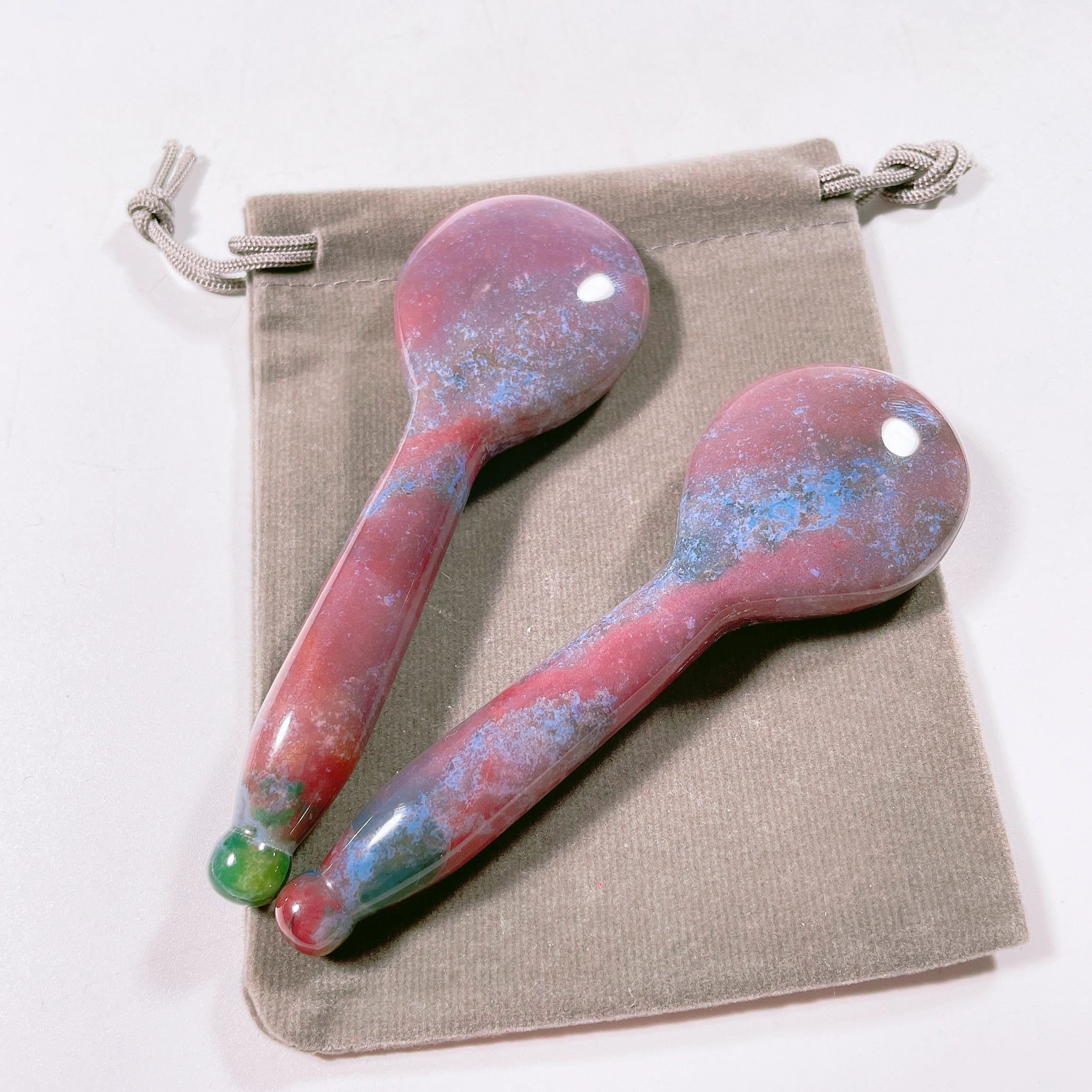 Huiying Wholesale Jade Indian Agate Spoon Gua Sha Stone Spoon