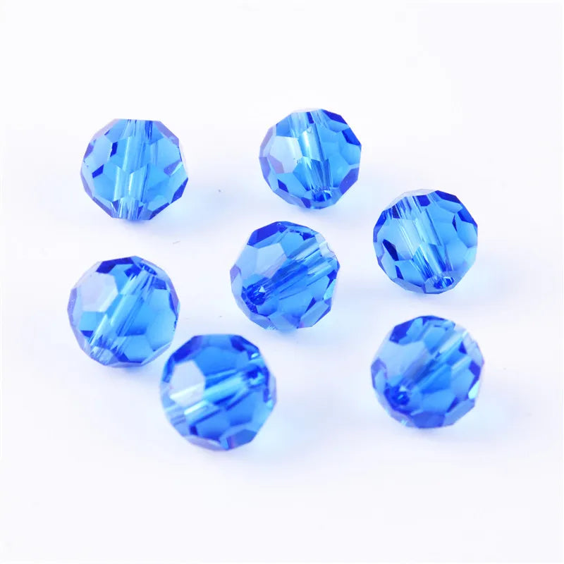 6mm Faced Round Transparent Beads Glass Crystal Football Beads for Jewelry Making