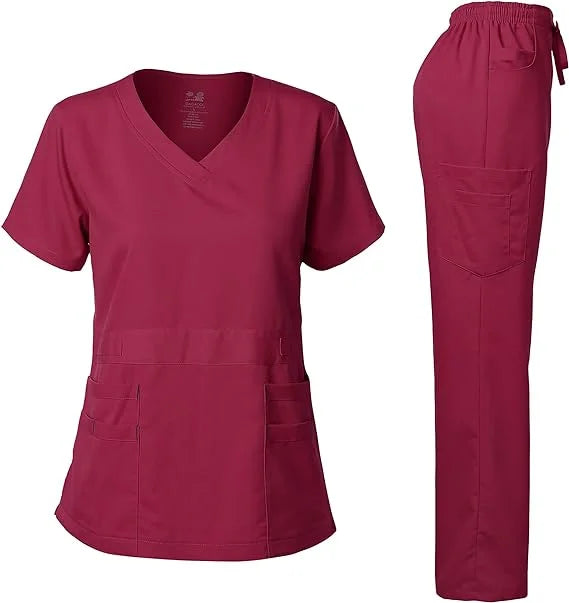 Customized Women's Scrub Sets Stretch Pocket Cool Stretch Set-TOP Custom Logo Hospital Uniform