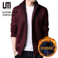 2025 Winter Men's Casual Coat - Stand Neck Thick Knitwear Cardigan (Thick Warm Loose Sweater for Fashion Outerwear)