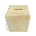 Real Price Wholesale Factory Diy Customized Save Money Box Cube Bamboo Piggy Bank Wood Coin Bank Money Box