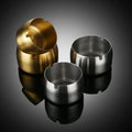 Luxury Stainless Steel Drum Ashtray Windproof Metal Cigar Ashtray Brushed Gold Silver Finish for Hotel Bar Office Decor Gift