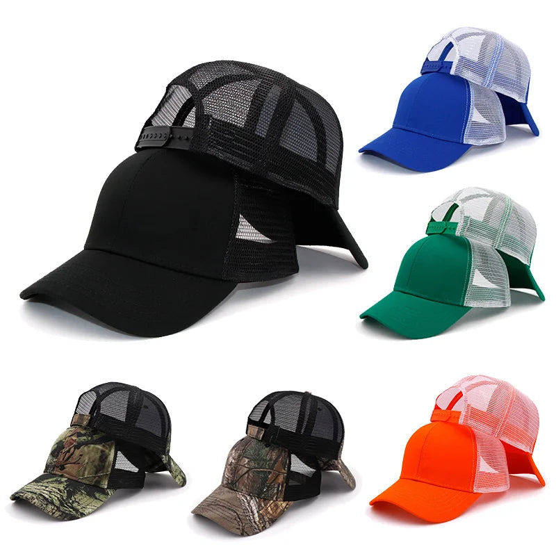 Summer Polyester Sunproof Custom Embroidery and Print Camouflage Richard 112 Mesh Trucker Hats Basketball Cap Hat Baseball