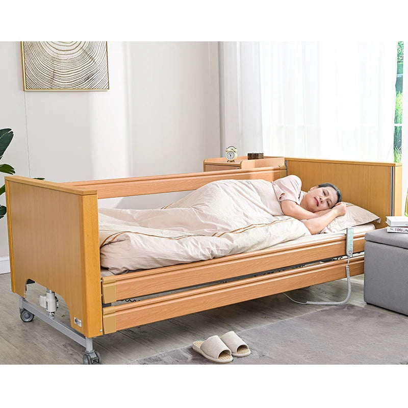 Electric Wooden Adjustable Bed Daily Home Care for the Elderly Electrit Home Care Bed Nursing Hospital Patient Medical Bed