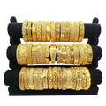 Wholesale Hollow Dubai Wedding Gold Plated Bangles Jewelry Brides Luxury Bracelet for Women