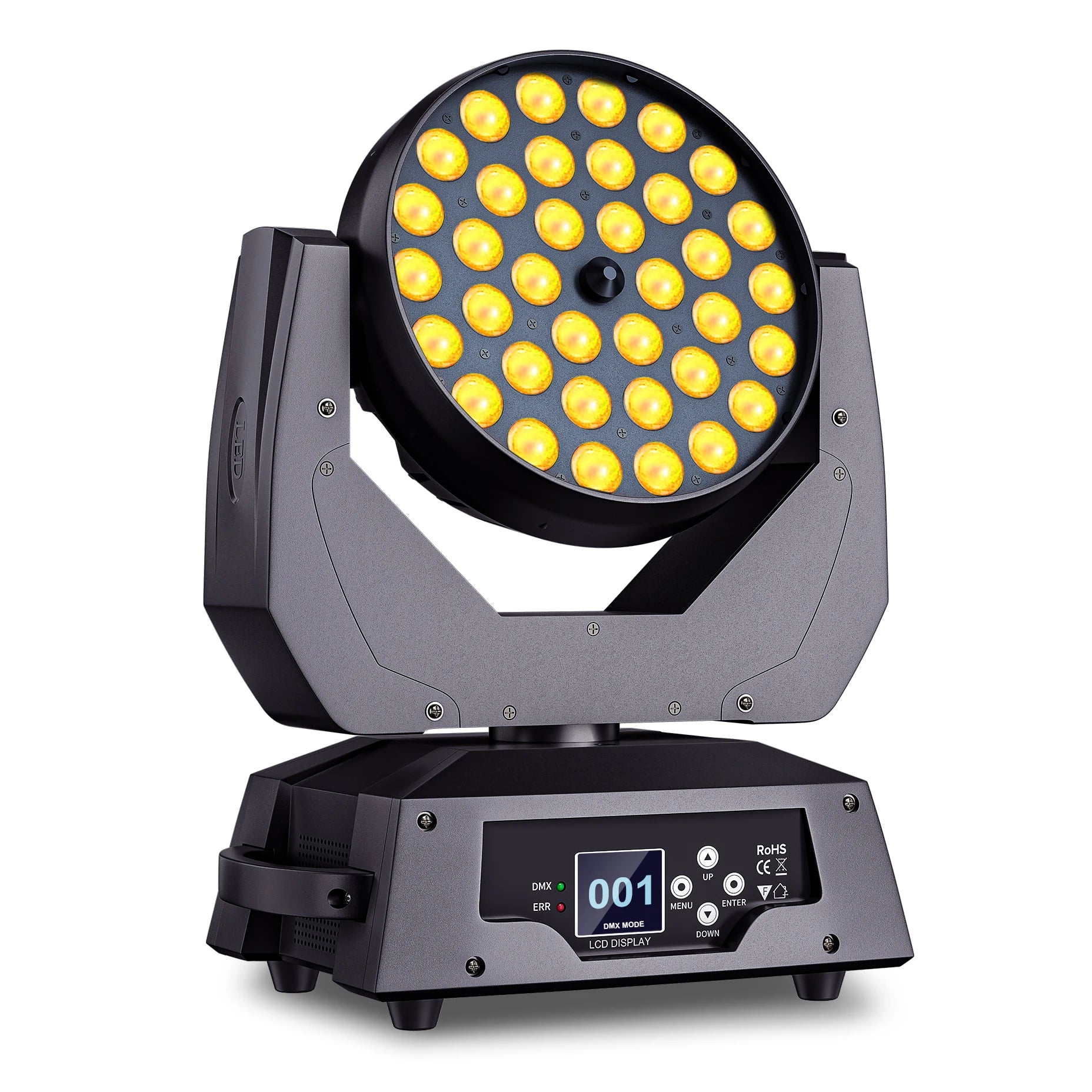 36LED Rgbw 4In1 Dmx Wash Lights Dmx Control for Dj Disco Wedding Stage Lighting Led Zoom Moving Head Light