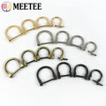 Meetee G7-1 24mm Luggage Hardware Accessories Zinc Alloy U-buckle With Removable Screws Movable Screw Metal Die-cast D Button