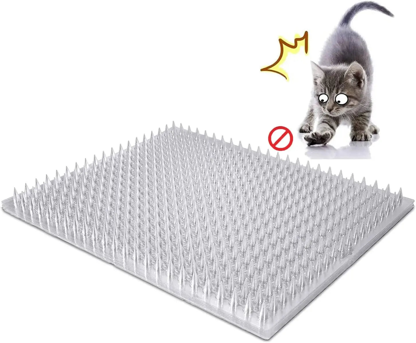 Cat Deterrent Outdoor/Indoor Scat Mat Pet Deterrent Training Mats Cat Scat Mat with Spikes