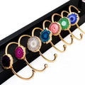 Wholesale New Arrival Adjustable Crystal Druzy Bangle Druzy Natural Crystal Bangle Bracelets Jewelry