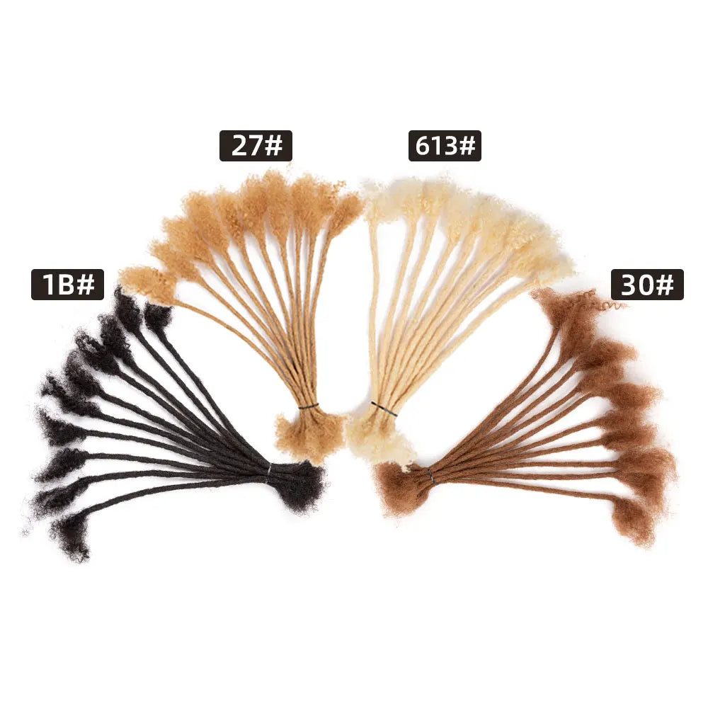 BLT New Arrival 0.6cm Thick Afro Double Loose Locs Human Hair Dreadlock Extensions Natural Soft Locs From Xuchang