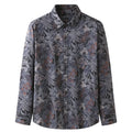 2023 Spring and Autumn New Plus Fat Plus Size Long-sleeved Floral Shirt Loose Casual Fashion Shirt
