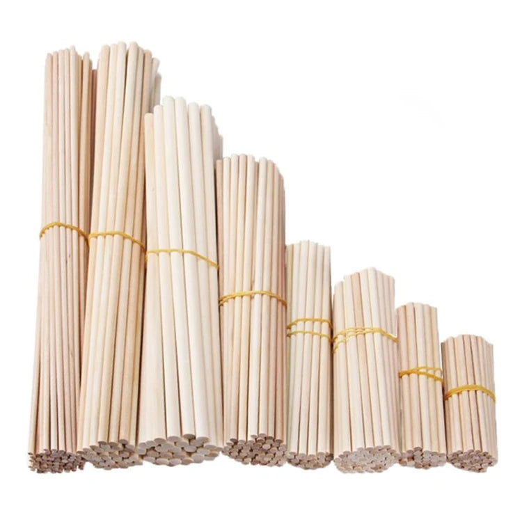 Round Wooden Stick for Crafts Food Ice Lollies and Model Making Cake Dowel DIY Durable Dowel Building Model Woodworking Tool