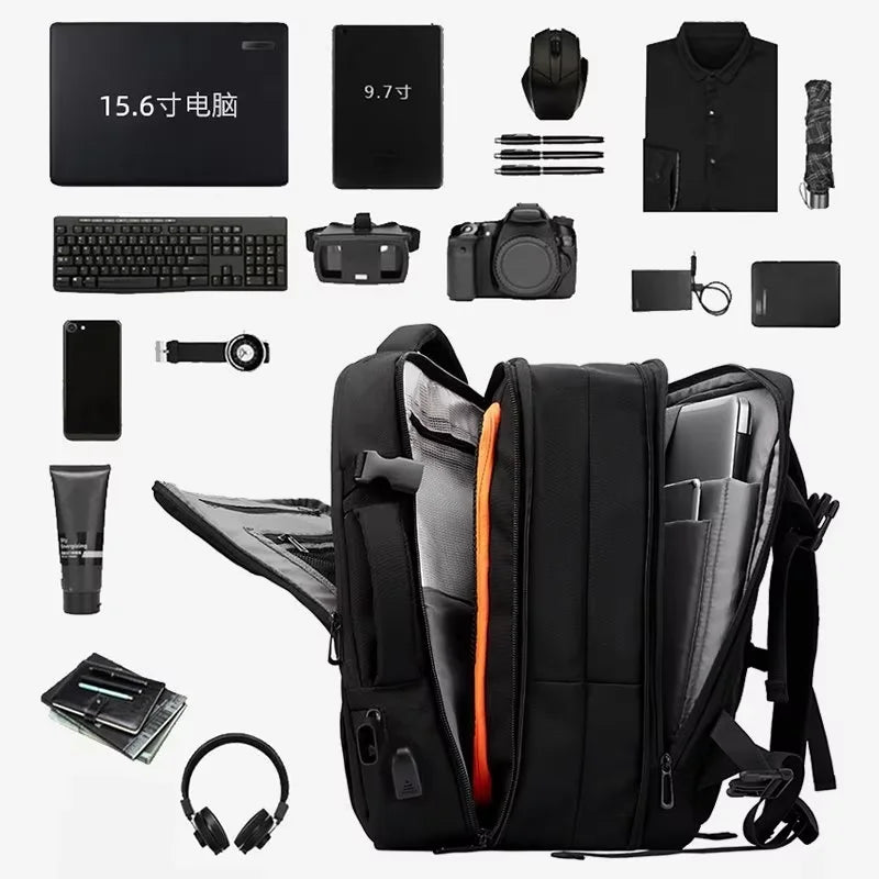 Rucksack Expandable Durable Backpack Travel Bagpack Usb Male Large Waterproof Outdoor Backpack