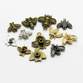 Metal Antique Bee Bump Tack Button Custom Logo Special-Shaped Rivet Jean Denim Button for Garment Custom Metal Badge