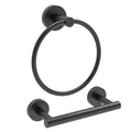 Matte Black Stainless Steel Bathroom Accessory Set Bathroom Towel Ring Paper Roll Holder