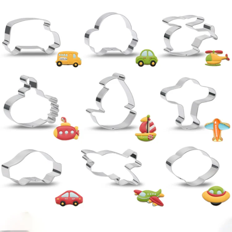 Traffic Vehicle Theme Series Shape Design Metal Cookie Cutter Cookie Mold DIY Fondant Mold
