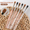 1pcs Nail Art Brush Metal Handle Nail Liner Brush Stripe Pattern Painting Brush Acrylic UV Gel Extension Drawing Carving Pen