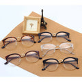 322 New Popular Metal Large Round Half Frame Optical Glasses