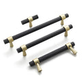 Oukali New Release Modern Furniture Cabinet Handle Kitchen Drawer Aluminum Knurl  Black Cupboard Bathroom Pull Handles