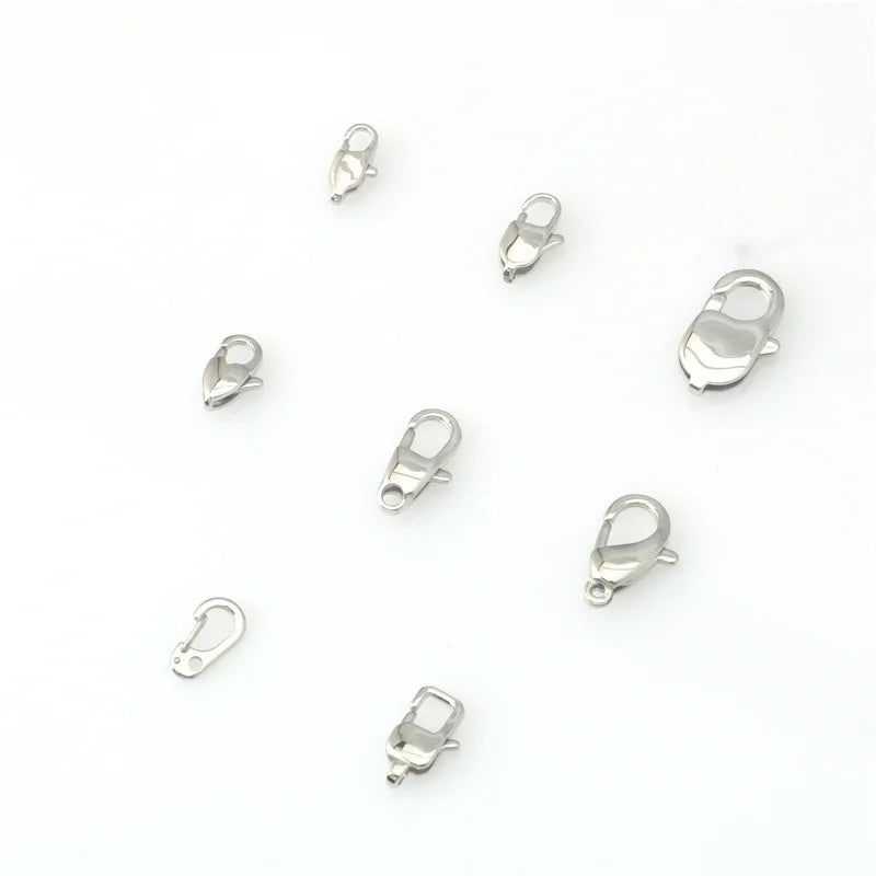 Stainless Steel Lobster Clasp Japanese Character Shrimp Male Necklace Bracelet DIY Stainless Jewelry Accessories