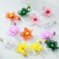 Bohemian Beach Style Gold Plated Fabric Flower Drop Earrings for Women Handmade from Zinc Alloy for Parties