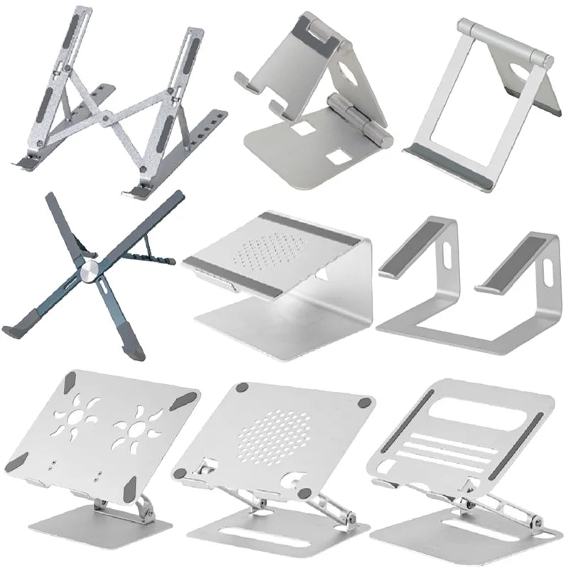 Adjustable Portable Vertical Laptop Stand Foldable Aluminum Tablet & Notebook Holder Stamped & Bended Sheet Metal Fabrication