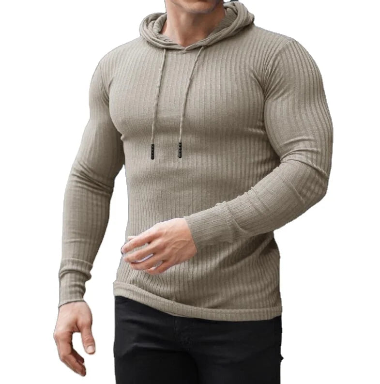 Men Spring Autumn Men's Sweater Casual Hooded Pullover Warm Knitted Sweatercoat Pull Homme Plus Size 3XL Outerwear