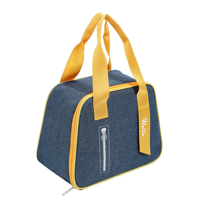 Outdoor Travel Zipper Closure Cosmetic Large Capacity Portable Lightweight Picnic Bags Lunch Food Cooler Bag