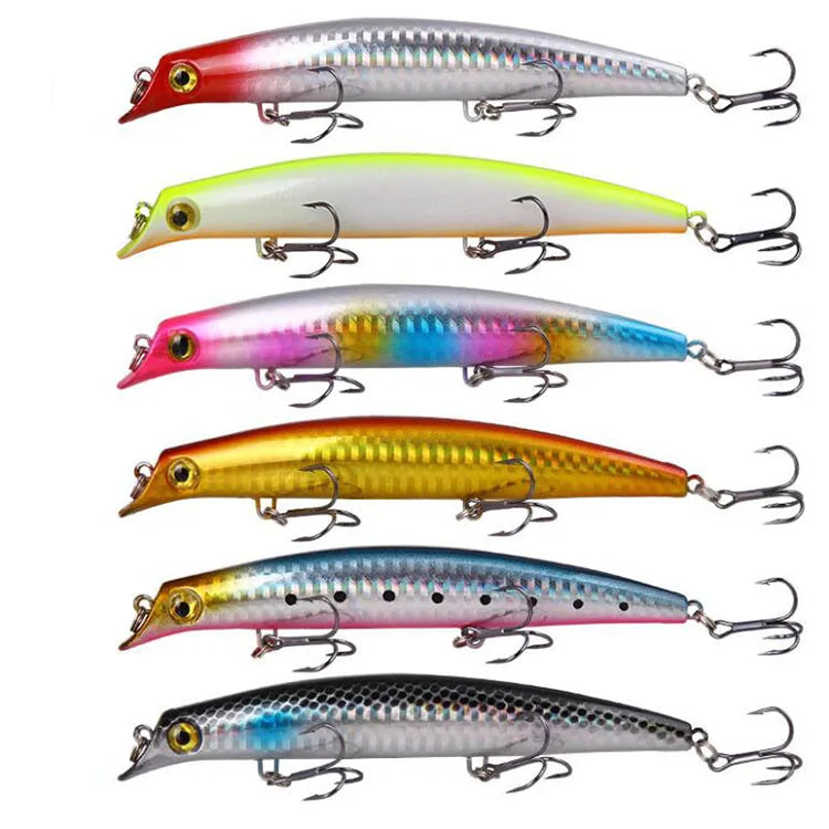 KEWOTE 12.5cm 14g Sea Floating Bass Haed Fish Lure Plastic Fishing Popper Lure for Sale